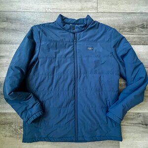 Travis Mathew Interlude Golf Jacket Navy Zip Up Puffer Coat Classy Pockets XXL